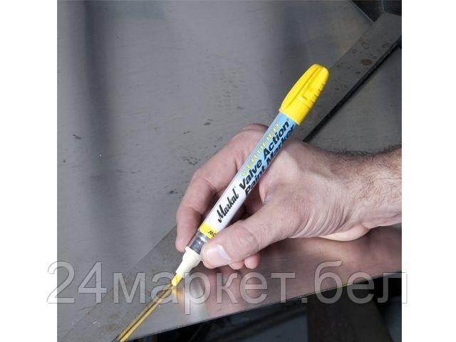 MARKAL Франция Маркер промышл. перманентный на основе жидк. краски MARKAL CERTIFIED VALVE ACTION ЧЕРНЫЙ (Для нержавеющей стали. Толщина линии 3 мм. Цвет черный)