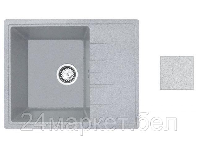 Мойка кухонная из искусственного камня PLATINUM серый 570х465 mm, AV Engineering