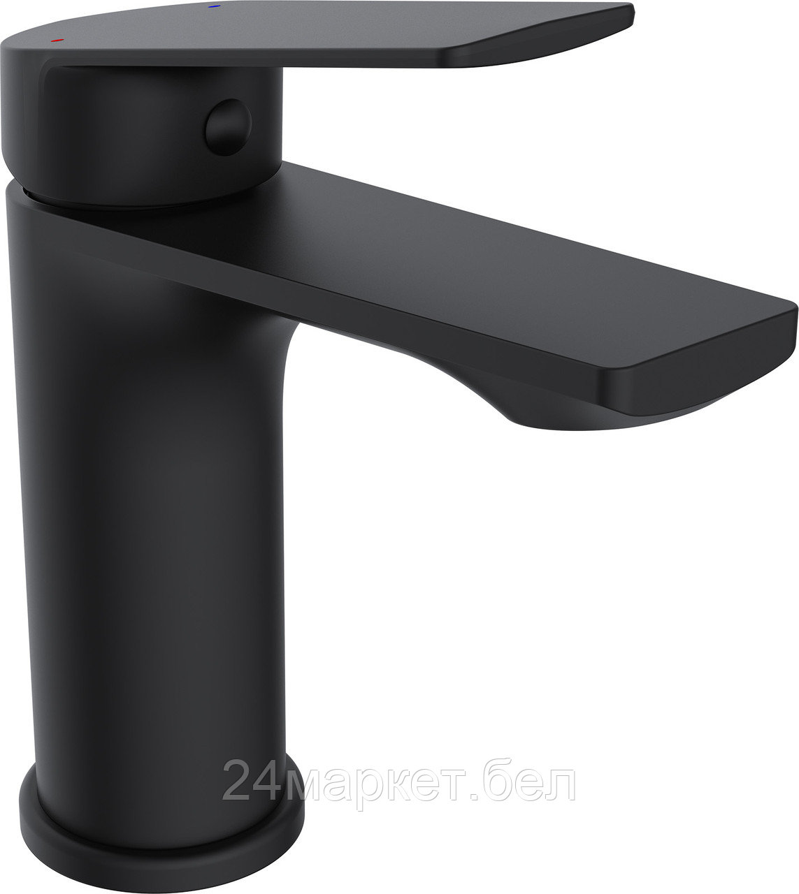 Смеситель для умывальника D35-A черный, серия 800 ECONOCE (Короткий излив, длина 144 мм, высота 156 мм, монолитный) EC0801BL