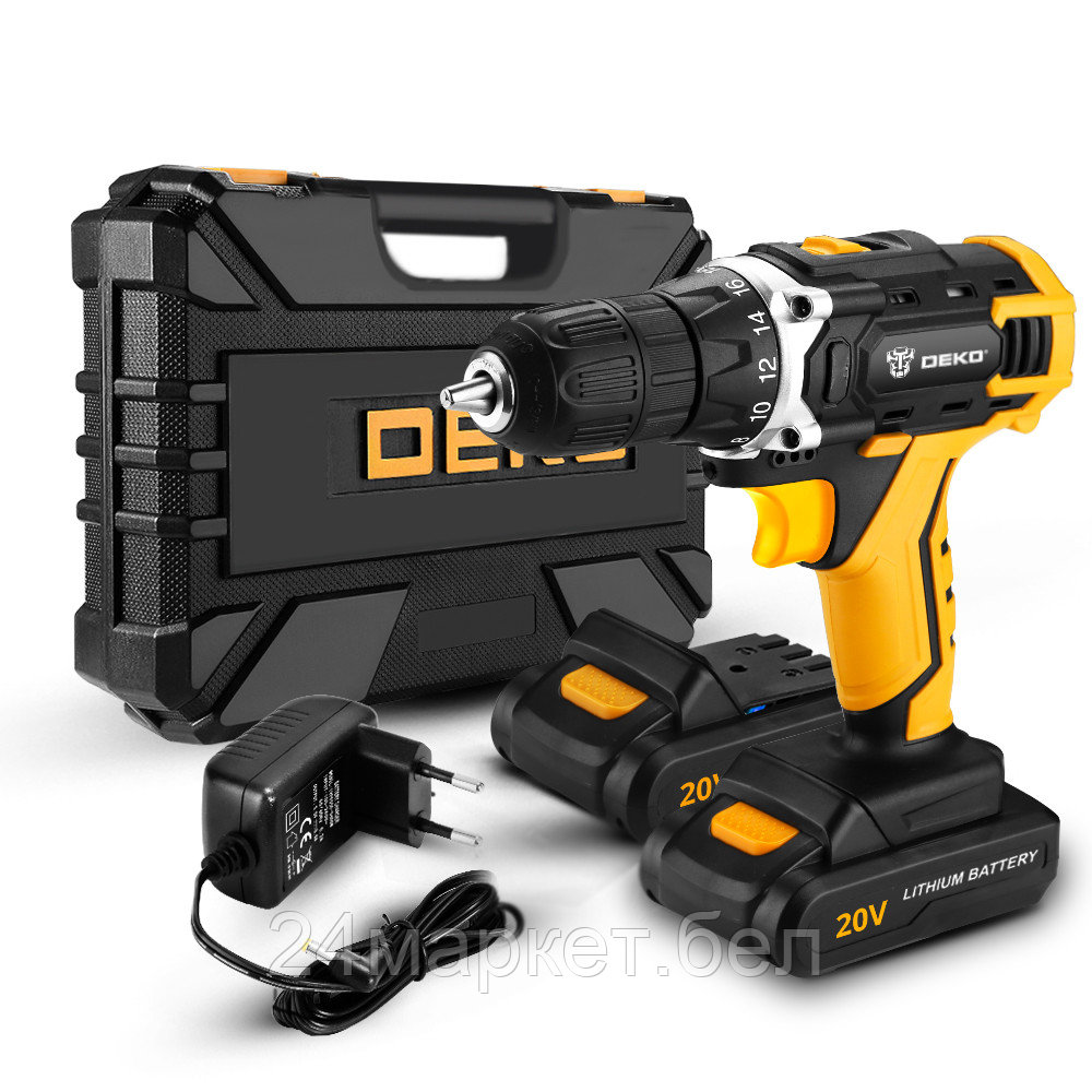 DEKO Дрель-шуруповерт аккумуляторная DEKO DKCD20FU-Li SET 63 063-4103