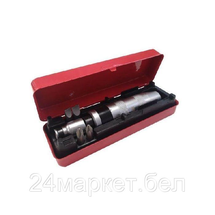 ForceKraft Отвертка ударная с набором бит и адаптером, 6пр 1/2"(F)х5/16"(F) (PH2,3х36мм; SL9,11х36мм) в метал. кейсе FORCEKRAFT FK-5064