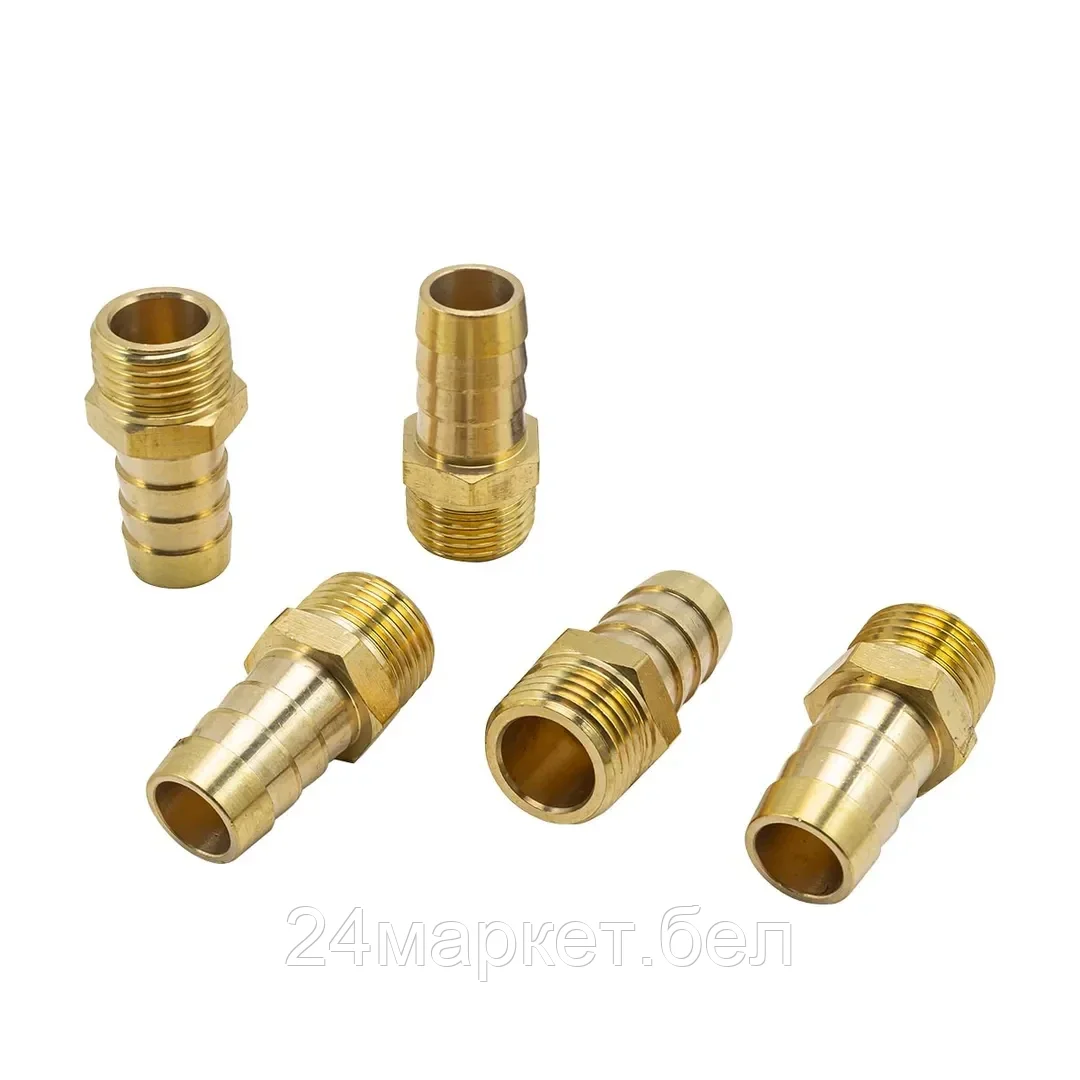 FORSAGE Штуцер пневматический наруж. резьба  1/2"- "елочка" 16мм, к-т 5шт. Forsage F-MH08/10K