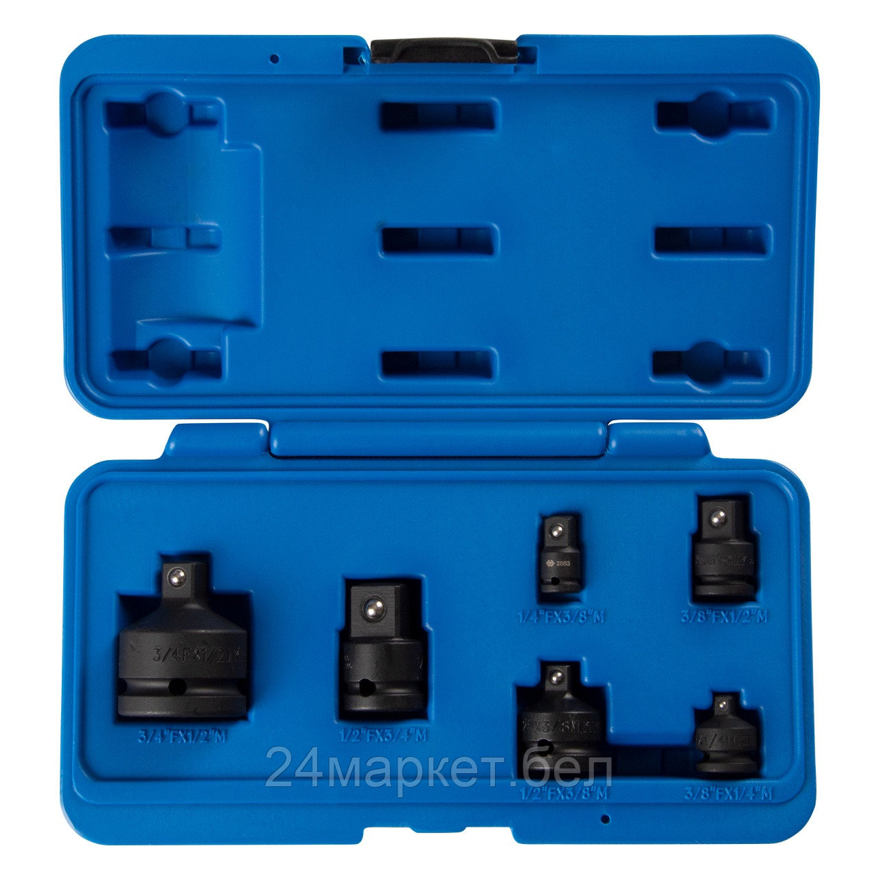 KING TONY 786P06 KING TONY Набор переходников ударных 1/4", 3/8", 1/2", 3/4", 6 предметов, кейс