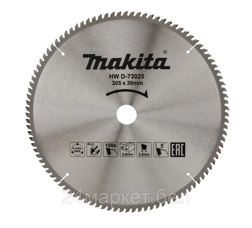 Диск пильный 305х30x2/2,8 мм 100 зуб. по алюминию MAKITA