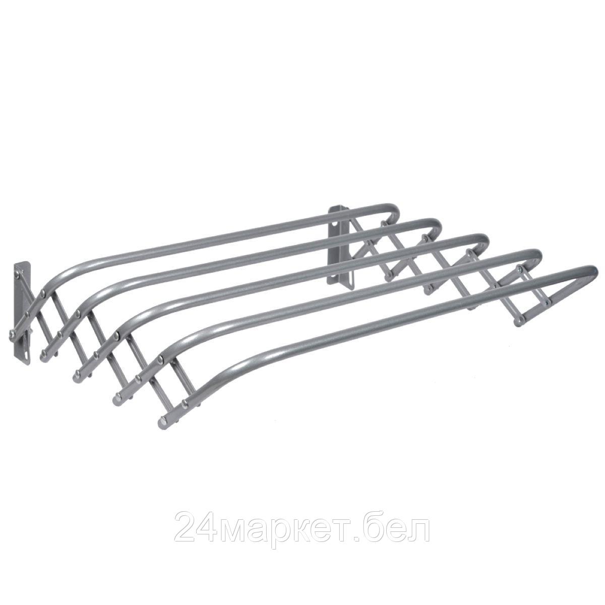 Сушилка для белья настенная складная, 3м, 600х450х185, цвет серый, NIKA