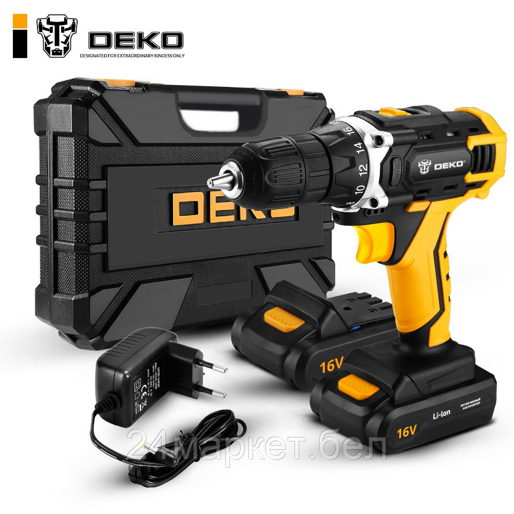 DEKO Дрель-шуруповерт аккумуляторная DEKO DKCD16FU-Li SET 63 063-4099