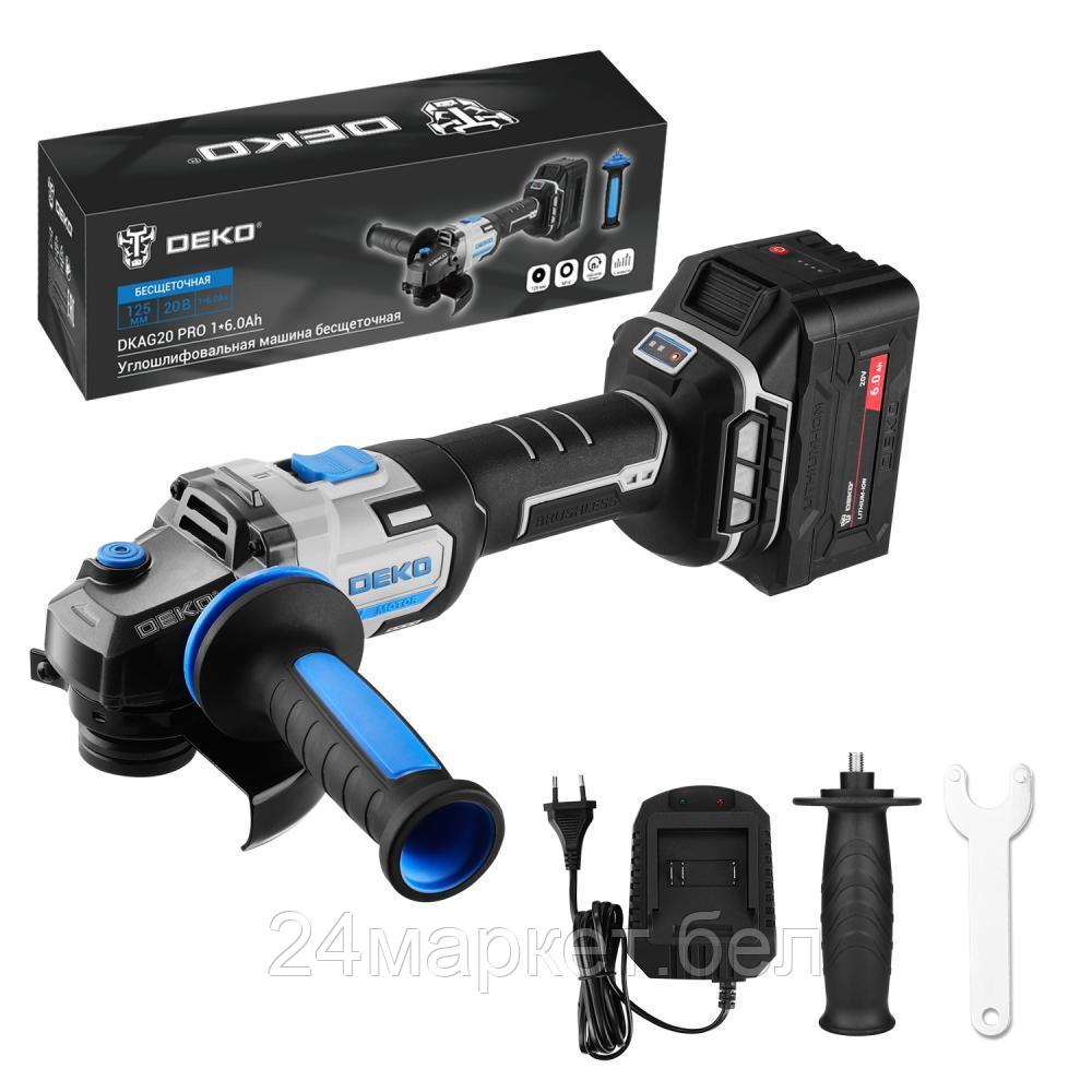Углошлифмашина аккумуляторная DEKO DKAG20 PRO