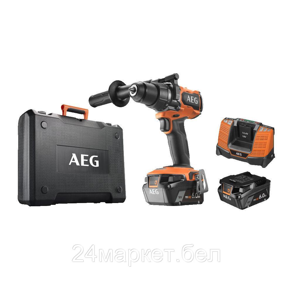 Ударная дрель-шуруповерт AEG Powertools BSB 18BL2-602K 4935481043 (с 2-мя АКБ, кейс)