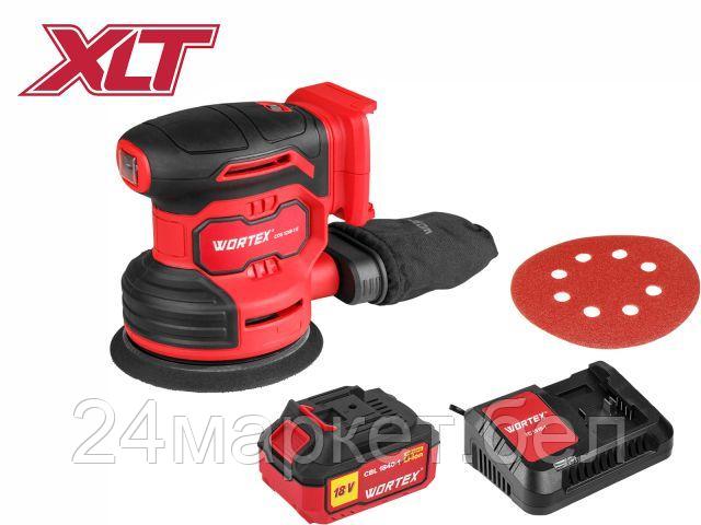 Аккум. эксцентриковая шлифмашина WORTEX COS 1218-1 E в кор. ALL1 МЕГА АКЦИЯ 18В, 125 мм, 6000-13000 (Амплитуда колебаний, мм: 1.6) 1333436
