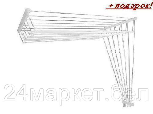 PERFECTO LINEA Беларусь Сушилка для белья потолочная стальная 2,2 м, 7 стержней, белая, PERFECTO LINEA (7 стержней)