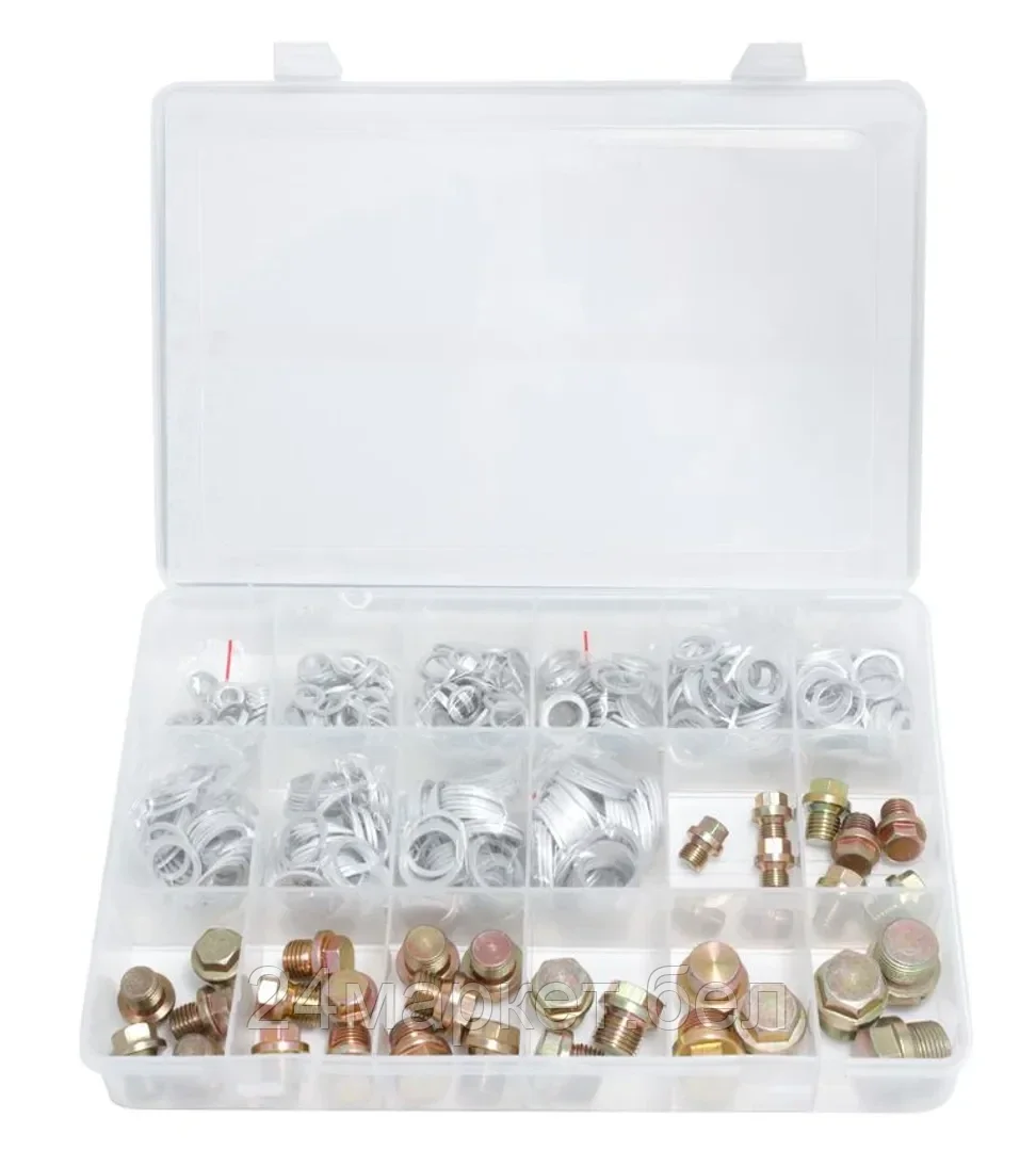 FORSAGE Набор  маслосливных пробок с шайбами, 534пр.(М10, М12-М16, М18, М20), в кейсе Forsage F-04J1063