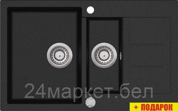 Кухонная мойка Aquasanita Tesa SQT151AW (black metallic 601)