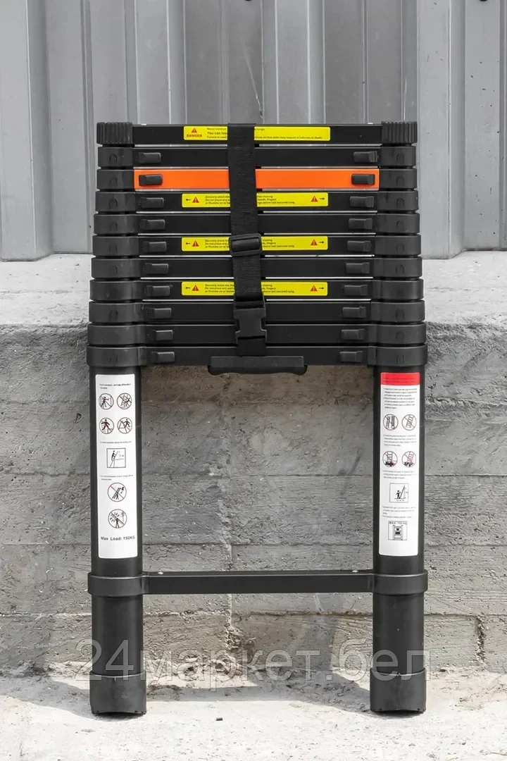 Лестница телескопическая алюм. бытовая 3.5м (12 ступ.) Rock FORCE RF-UP350