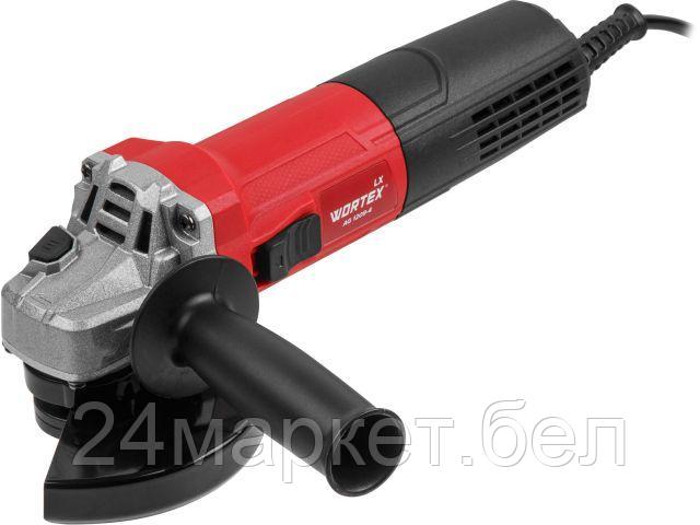 Одноручная углошлифмашина WORTEX LX AG 1209-4 в кор. 950 Вт, 125 мм, 3 000-11 000 об/мин. (рег.об., шариковый подшипник, блокировка шпинделя) 1335619