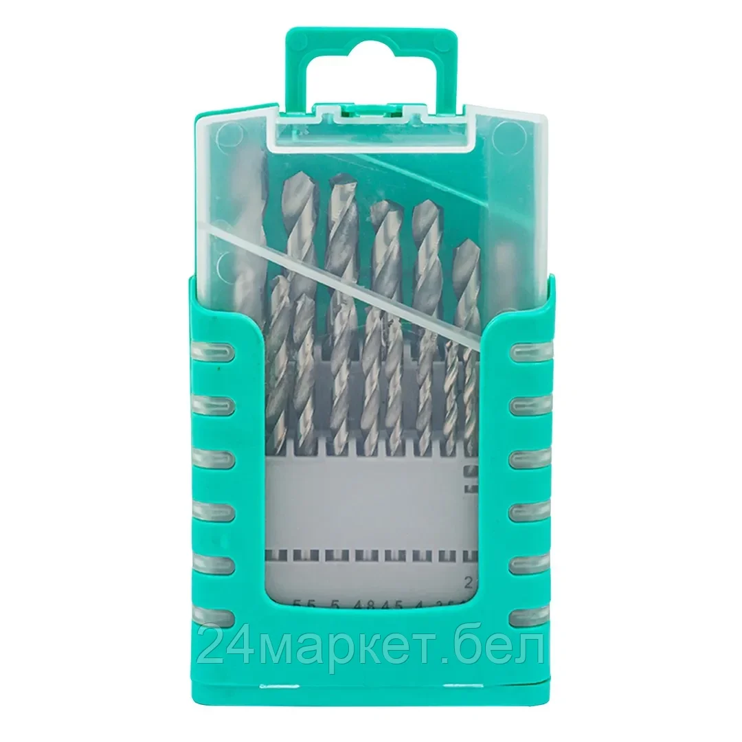IF-924U21S Набор сверл по металлу HSS 21пр.(1,1.5,2,2.5,3,3.2,3.5,4,4.5,4.8,5,5.5,6,6.5,7,7.5,8,8.5,9,9.5,10мм), в пластиковом футляре ILOforce