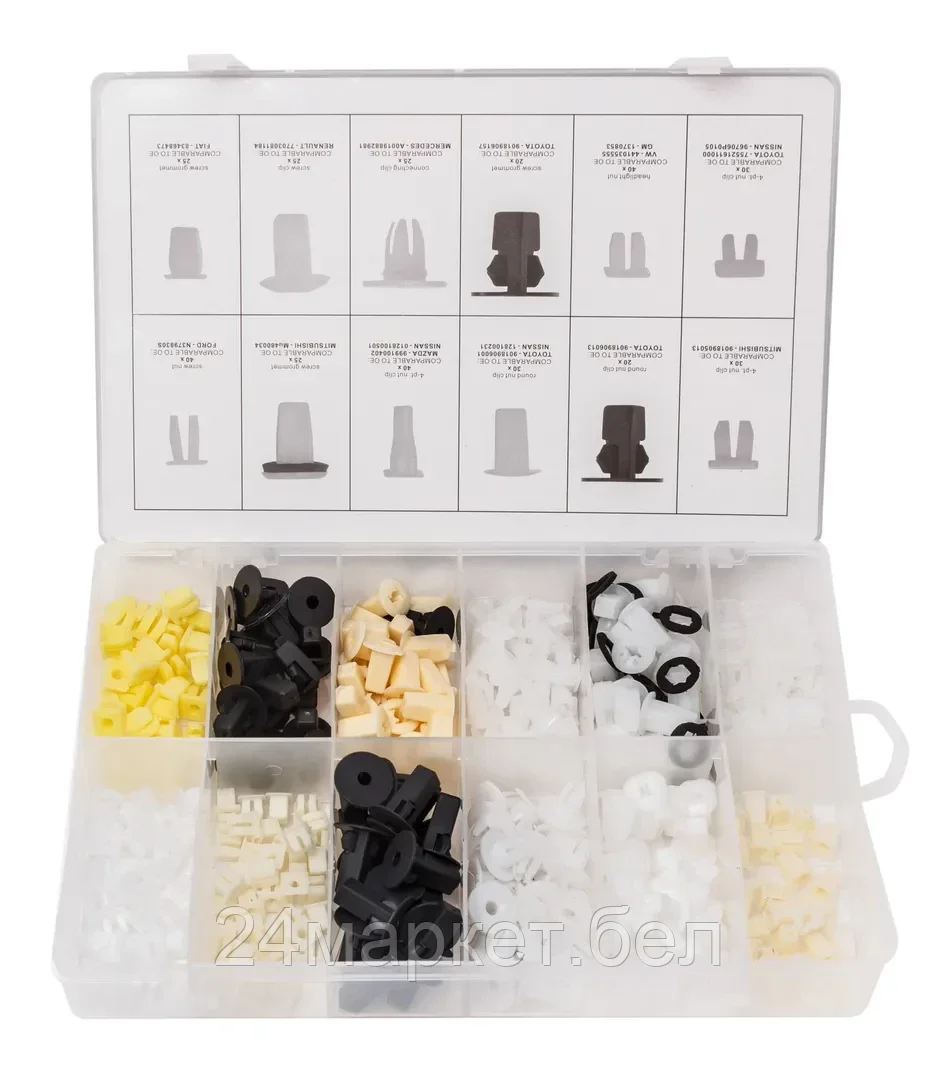 FORSAGE Набор пластиковых крепежей универсальных 350 пр., пластиковом органайзере Forsage F-01Z0235