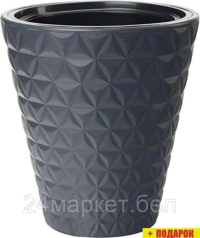 Кашпо Form-Plastic Diament 40 Antracyt 2920-014