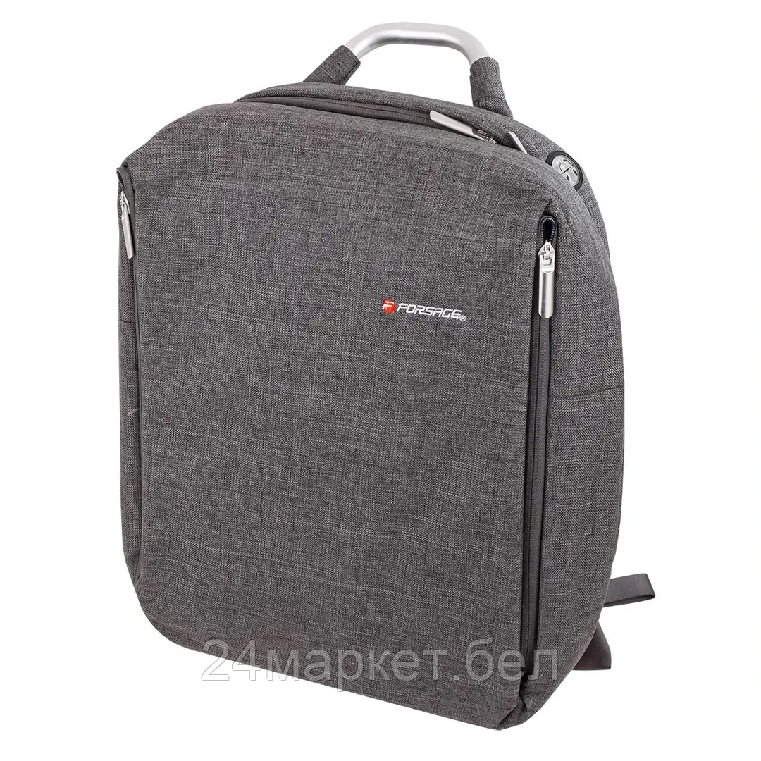 FORSAGE Сумка-рюкзак универсальная(жесткий каркас,утолщенные стенки для защиты ноутбука,выход для кабеля,9карманов,аллюм.фурнитура,водоотталкивающий текстиль) Forsage F-CX010B