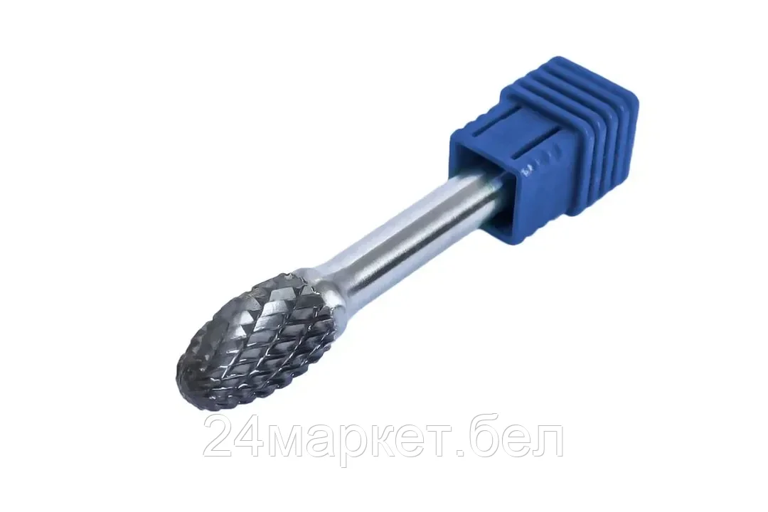 Шарошка сферическая вытянутая по металлу(Ø 12мм,Ø хвостовика 6мм),в пластиковом футляре Forsage F-617E1220