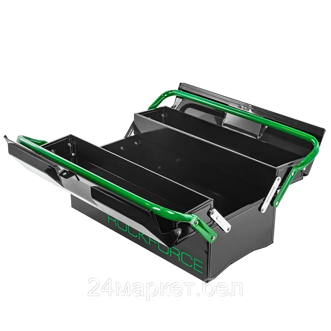 Ящик металлический складной 3-х секционный (200х220х410мм, 50х90х400мм-2 секции, 110х200х400мм-1 секция) Rock FORCE RF-NTBC123A