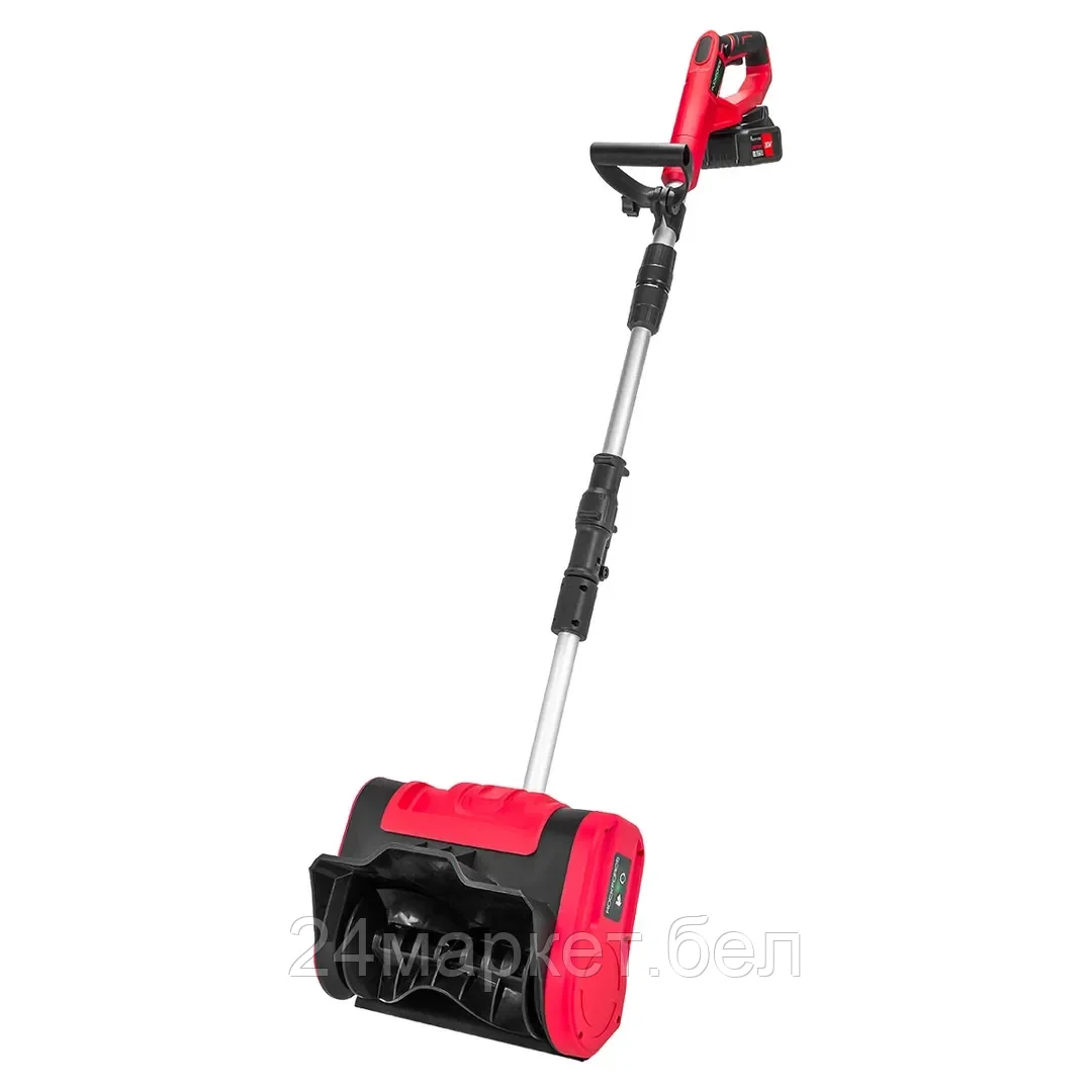 RF-HST280A RockFORCE Cнегоуборщик аккумуляторный с регулир.телескоп.стойкой 92-110см(ширина уборки 26см,высота уборки 16см,max дальность выброса 5.5м,101дБ,2700об/мин)
