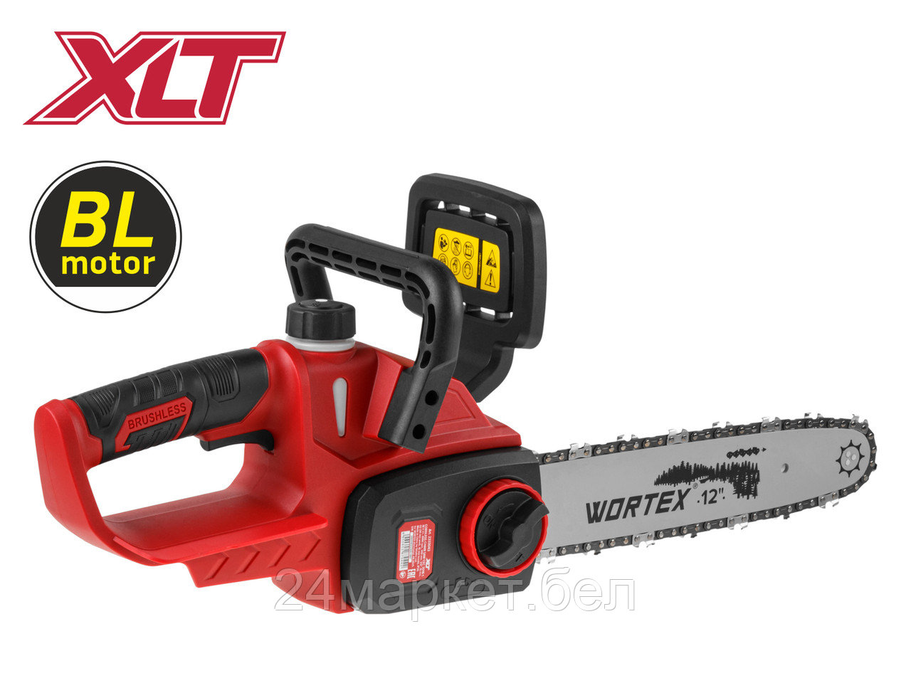 Аккум. пила цепная WORTEX CEC 3018-1 в кор.  XLT SOLO БЕСЩЁТ., 18 В, 30 см