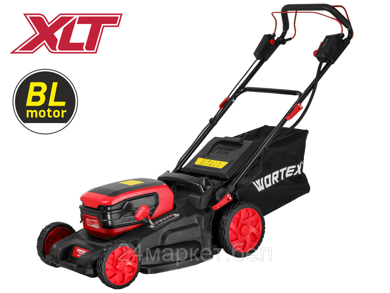 Газонокосилка аккум. WORTEX CLM 4536-4 в кор. XLT SOLO БЕСЩЁТ.ДВИГ., САМОХОД., 18В+18В
