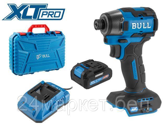 Аккум. ударный гайковерт/винтоверт BULL CID 2218 в чем. XLTpro, SET, БЕСЩЕТ., 18 В, 220 Н*м, 1х4 А*ч (LED 360°, 8 режимов работы, память режима, защита от перегрузки/перегрева) 1329953