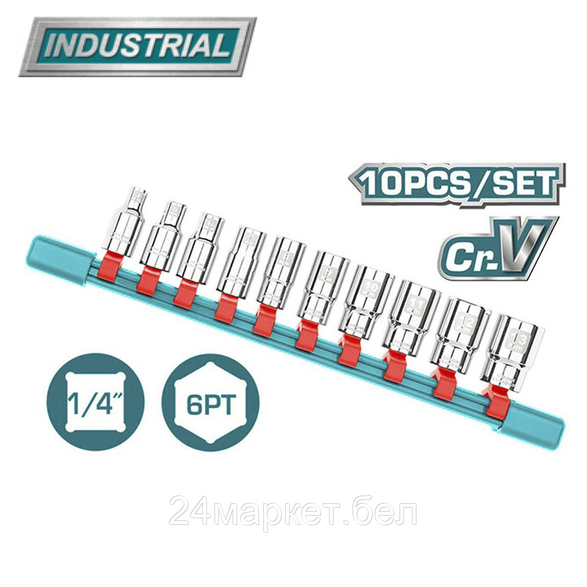 Набор головок 1/4 " TOTAL THT1411023 (10шт) THT1411023