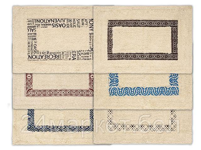 ВОРТЕКС Индия Коврик хлопковый "Орнамент", 50х80 см, VORTEX (цвета в ассортименте) (ВОРТЕКС)