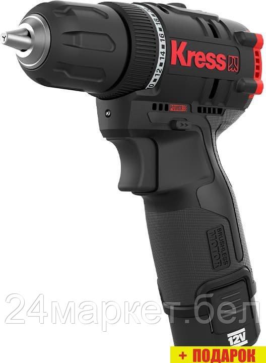 Ударная дрель-шуруповерт Kress KUC12 (2 АКБ, кейс)