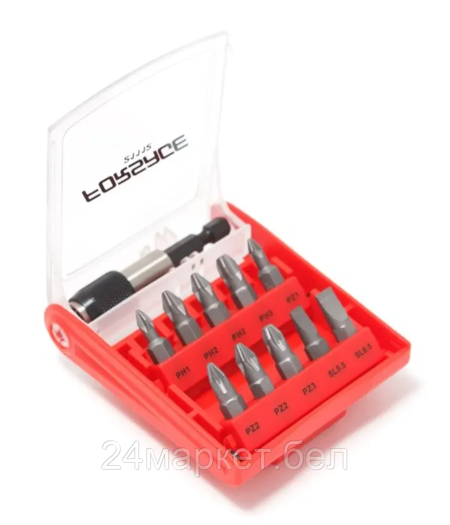 FORSAGE Набор бит с битодержателем 11пр. (PH1,2,3 PZ1,2,3, SL5.5, 6.5) Forsage F-21112