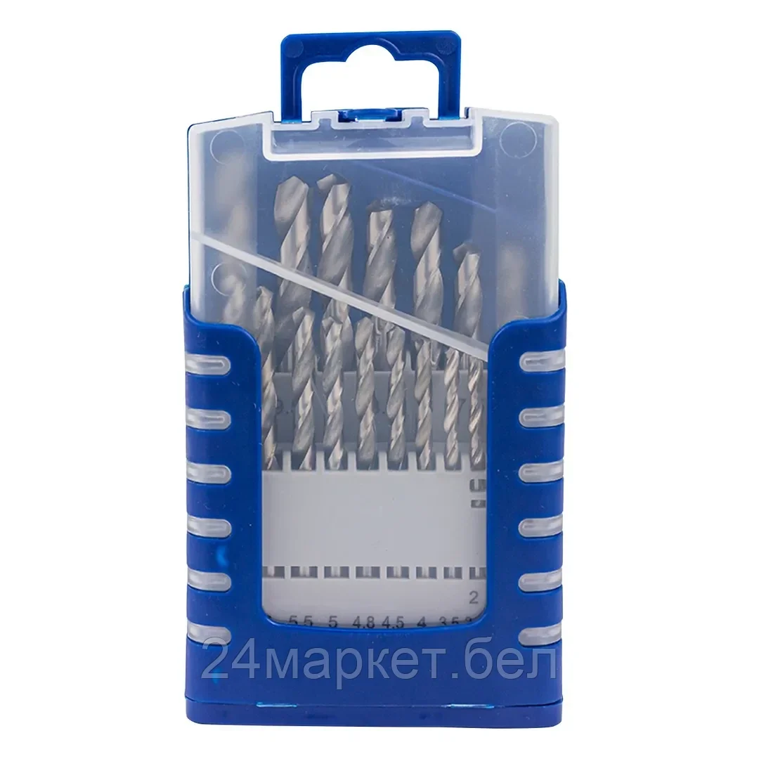 YF-924U21S Набор сверл по металлу HSS 21пр.(1,1.5,2,2.5,3,3.2,3.5,4,4.5,4.8,5,5.5,6,6.5,7,7.5,8,8.5,9,9.5,10мм), в пластиковом футляре YATAFORCE