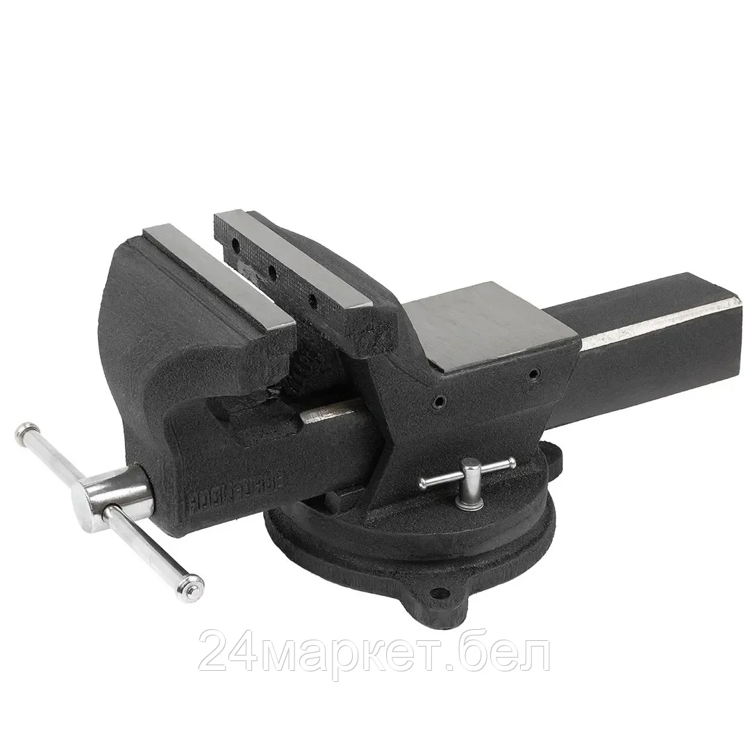 RF-6540607 RockFORCE Тиски стальные поворотные с наковальней и съемными губками+захват для труб+захват для труб 7"-175мм