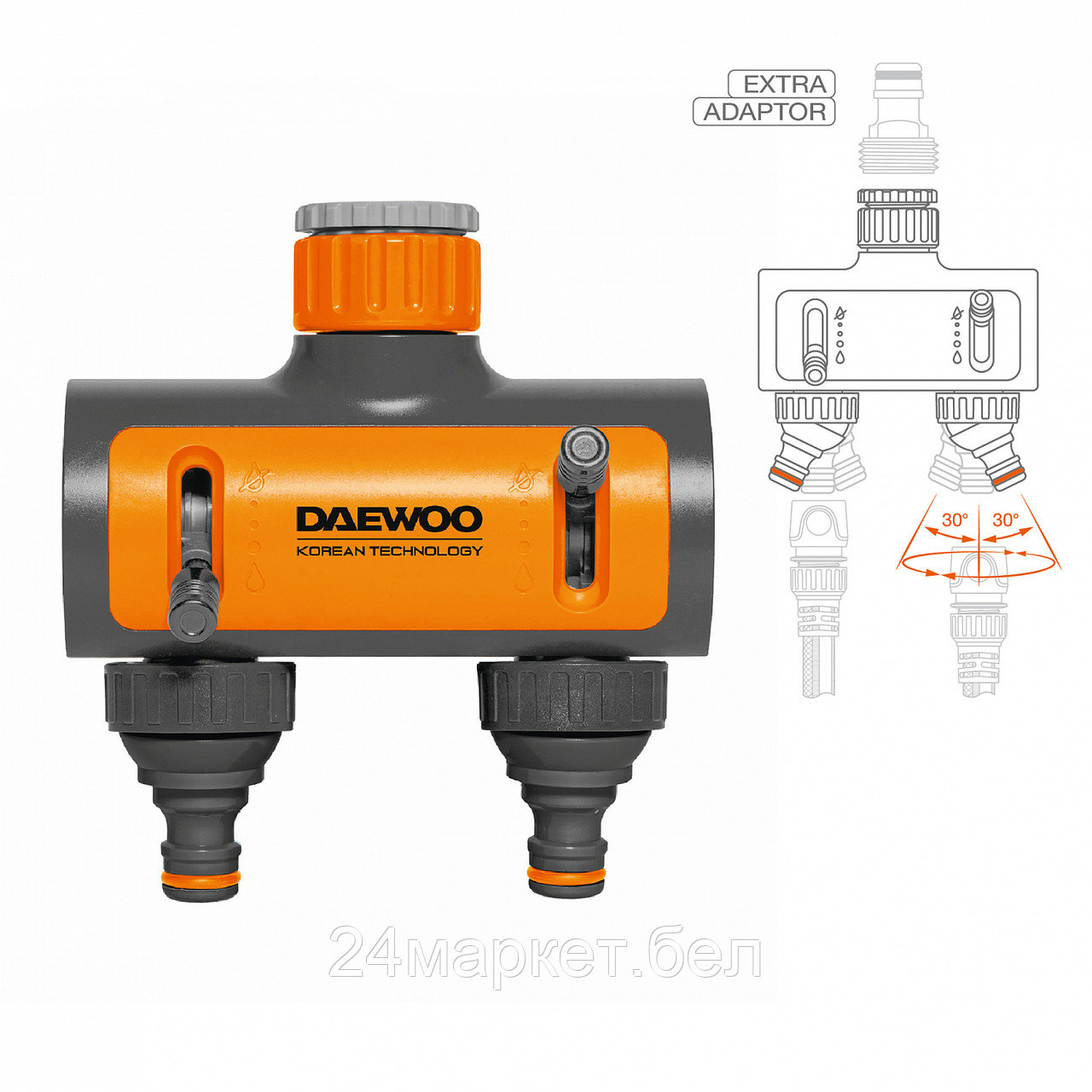 Разделитель потоков 2-х канальный G 3/4 " и 1" DAEWOO DWC 1225 DWC 1225