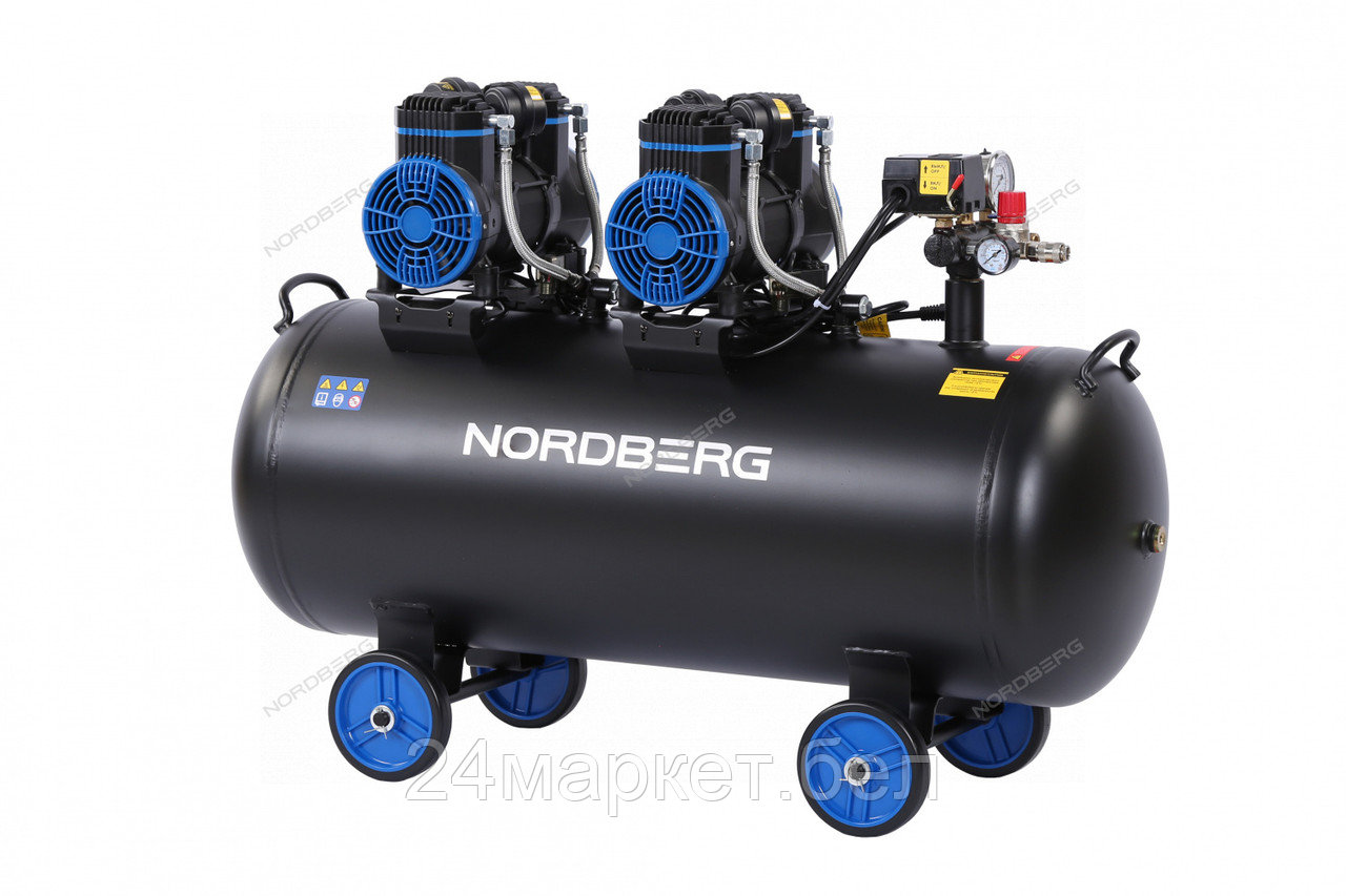 NORDBERG NCEO120/500 Компрессор безмасляный 220 В, ресивер 125 л, 500 л/мин