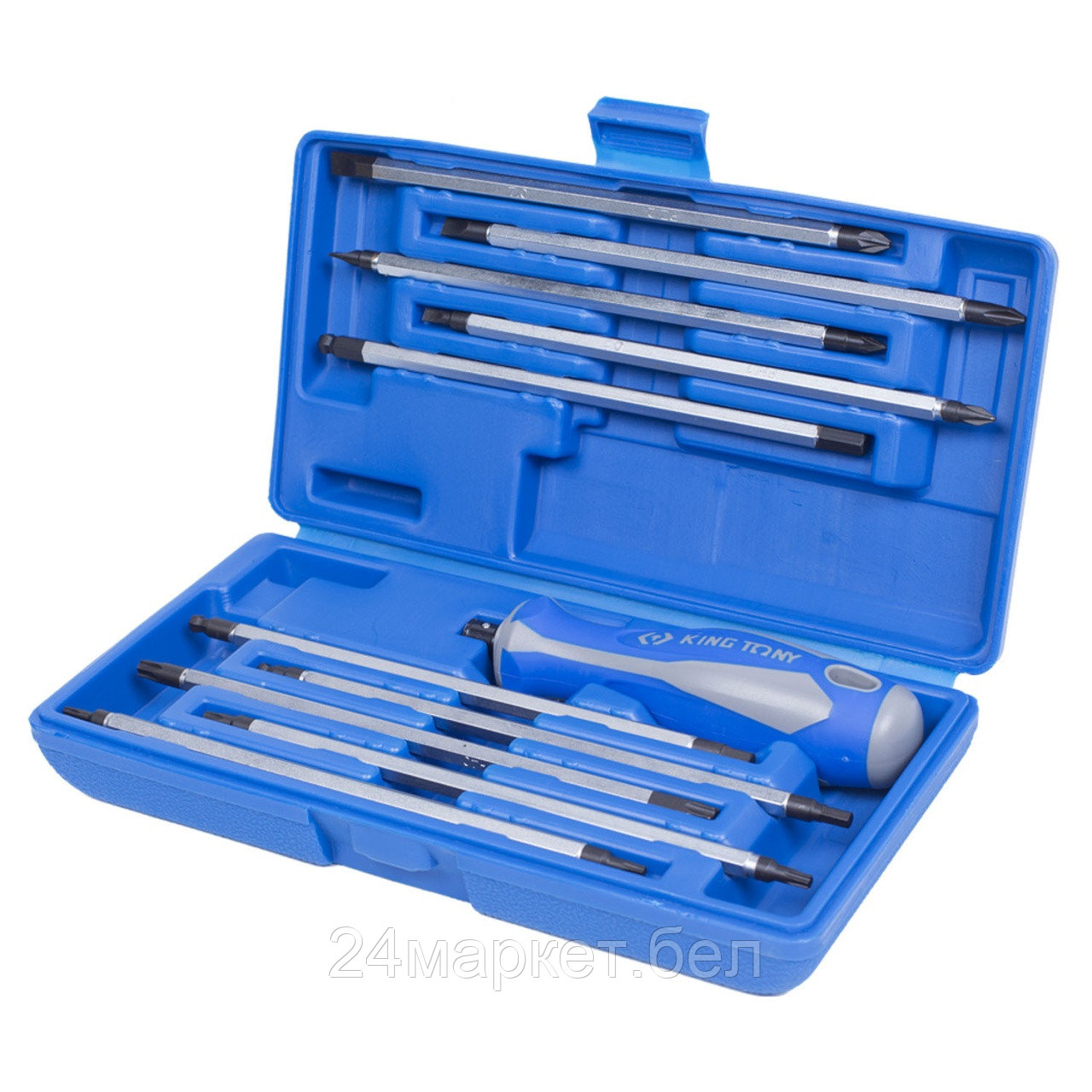 KING TONY 32518MR01 KING TONY Набор отвертка со сменными вставками (битами), 11 предметов, 32518MR01