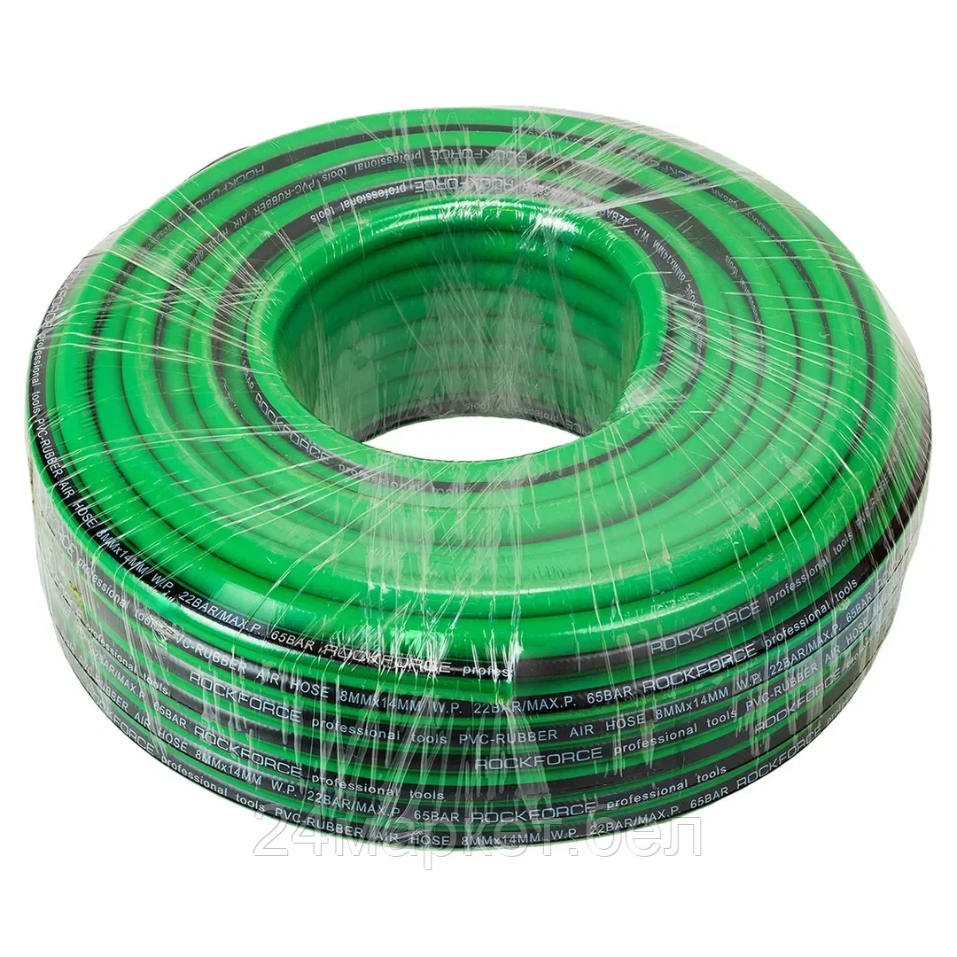 Rock FORCE Шланг воздушный резиновый армированный 8*14мм*50м Rock FORCE RF-AHC-52A