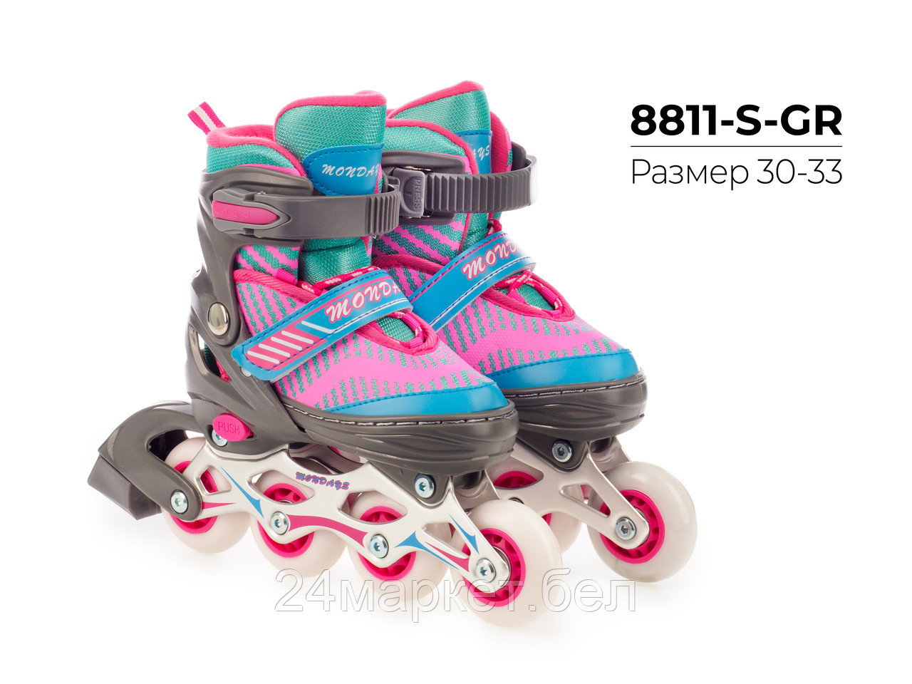 Коньки роликовые, 8811-S-GR Favorit