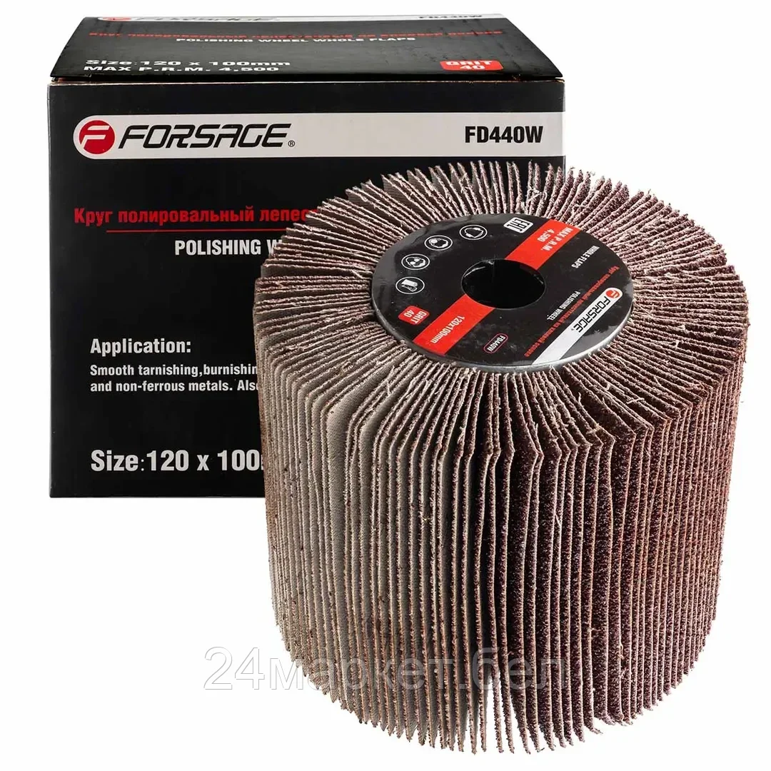 Насадка шлифовальная 120х100мм(Grit 40) Forsage F-FD440W