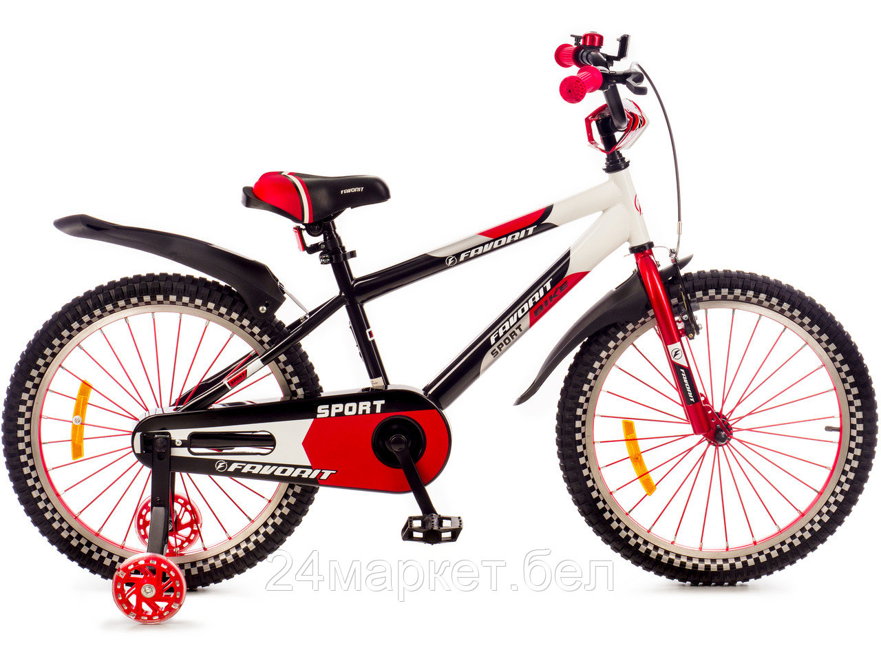 Детский велосипед Favorit Sport 20 SPT-20RD2 (черный/красный)