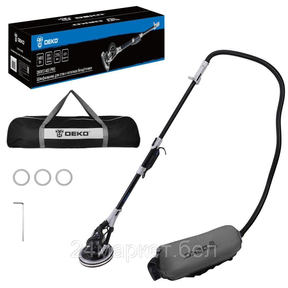 Шлифмашина для стен и потолков Deko DKWS1400 Pro 085-1062 (сумка)