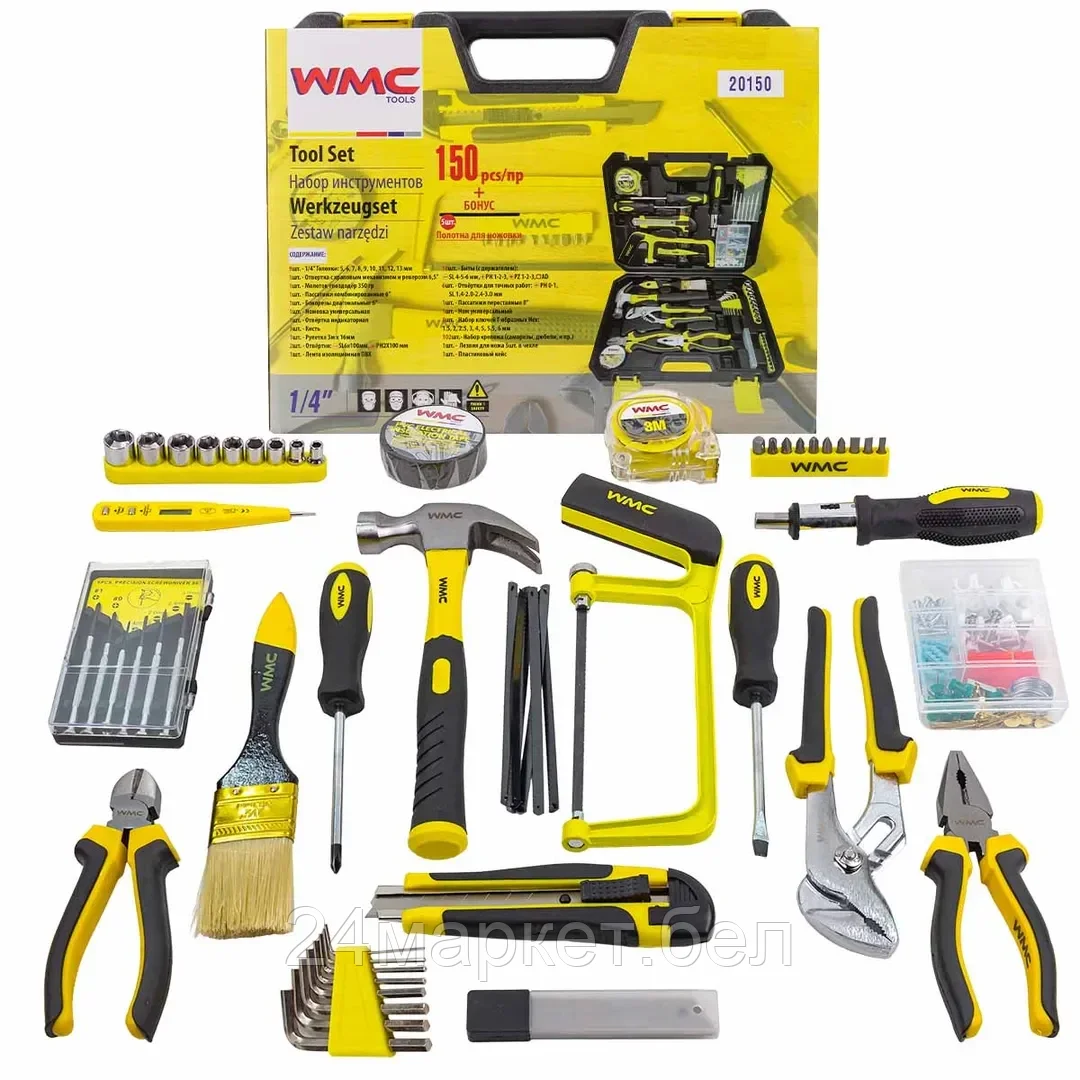 WMC TOOLS Набор инструментов 150пр.(6-гран.)(4-14мм) WMC TOOLS 20150