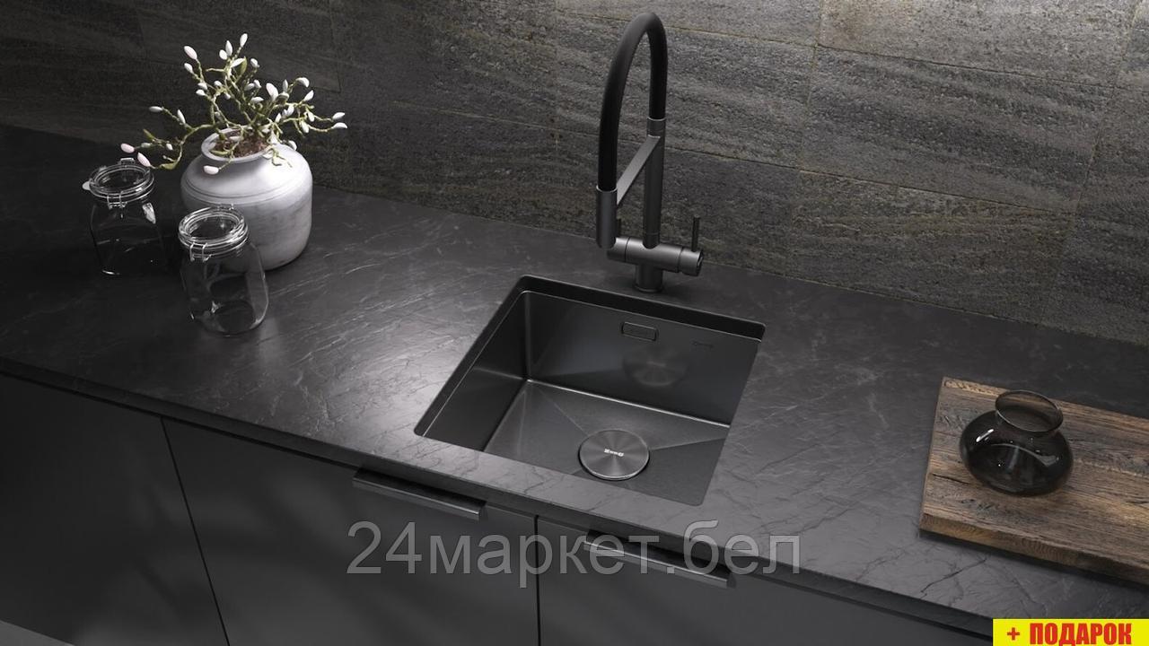 Кухонная мойка ZorG Zerox 44 U / IF PVD Gunblack