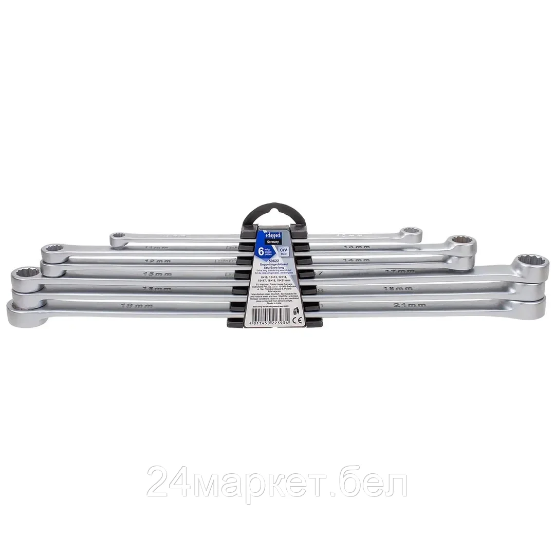 Sch-50622 Ключи накидные экстра длинные, набор 6пр. Scheppach