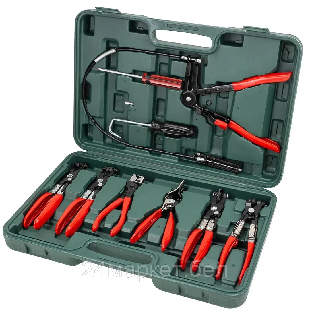 Набор щипцов для снятия и установки хомутов и шлангов 9пр., в кейсе Rock FORCE RF-909G3