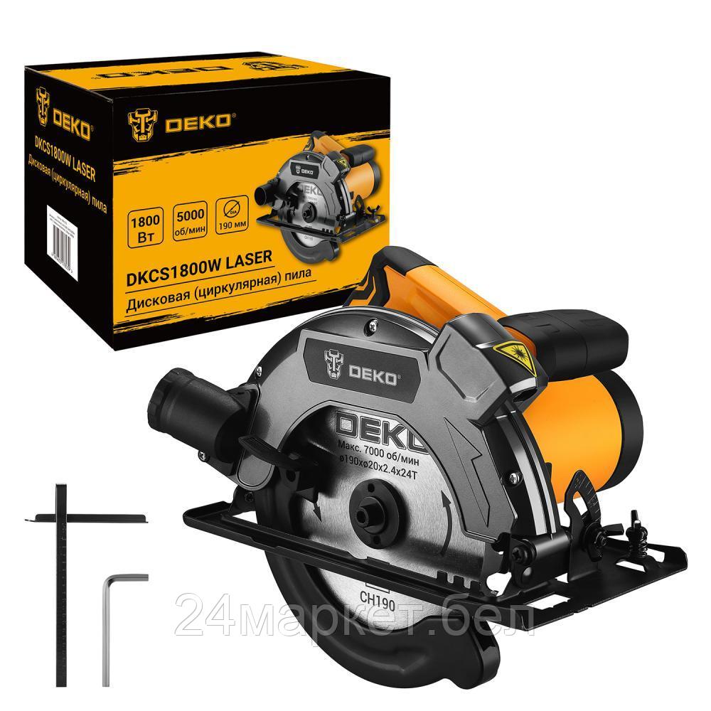 Дисковая (циркулярная) пила Deko DKCS1800W Laser 086-1012