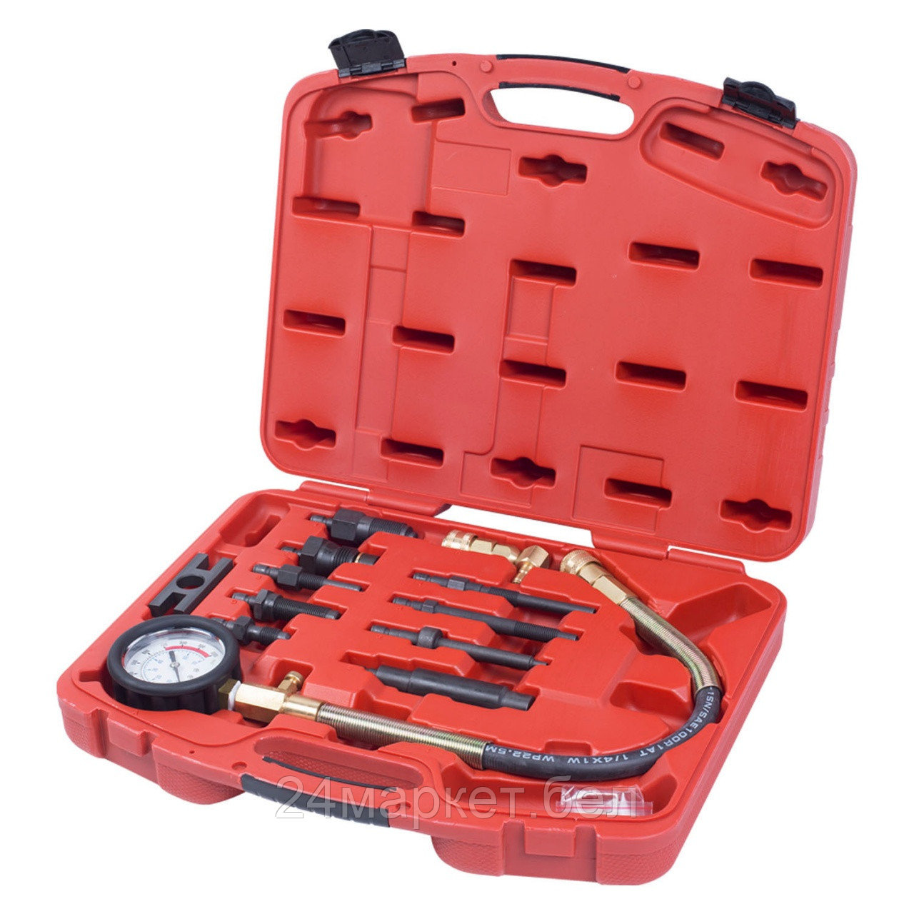 МАСТАК 120-11070C МАСТАК Компрессометр дизельный, 0-70 атм, комплект адаптеров, 120-11070C