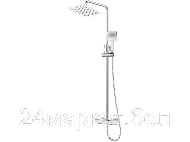 Душевая термостатическая система (Lt), серия THS хром, AV Engineering (Излива нет, тропически душ, лейка и шланг в комплекте) AVTHS2-P12-513A