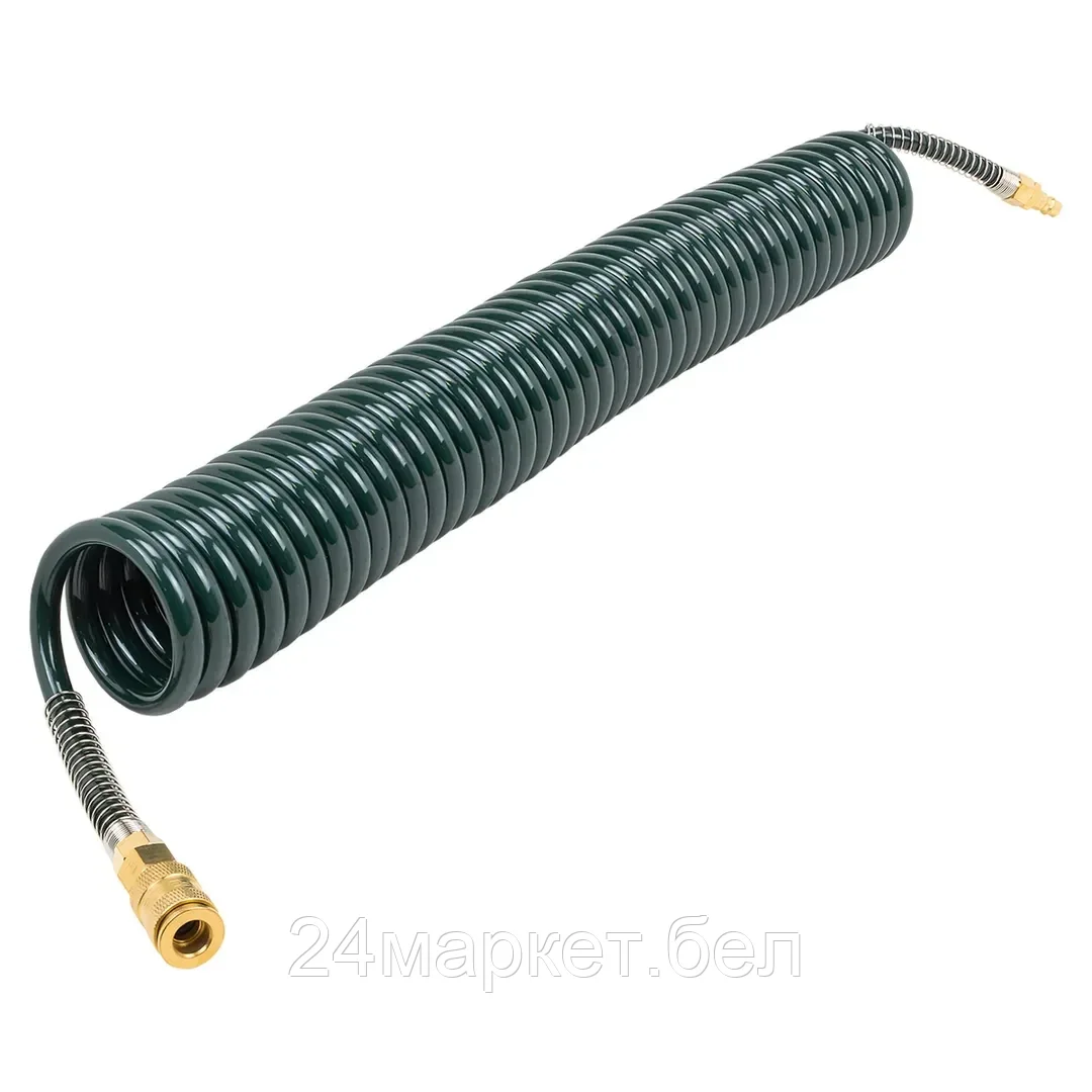 Rock FORCE Шланг витой полиуретановый 8мм х 12мм х 10м с быстроразъемами (максимальное давление - 15bar, рабочая температура от -20 до +60 гр.) Rock FORCE RF-1208-10M